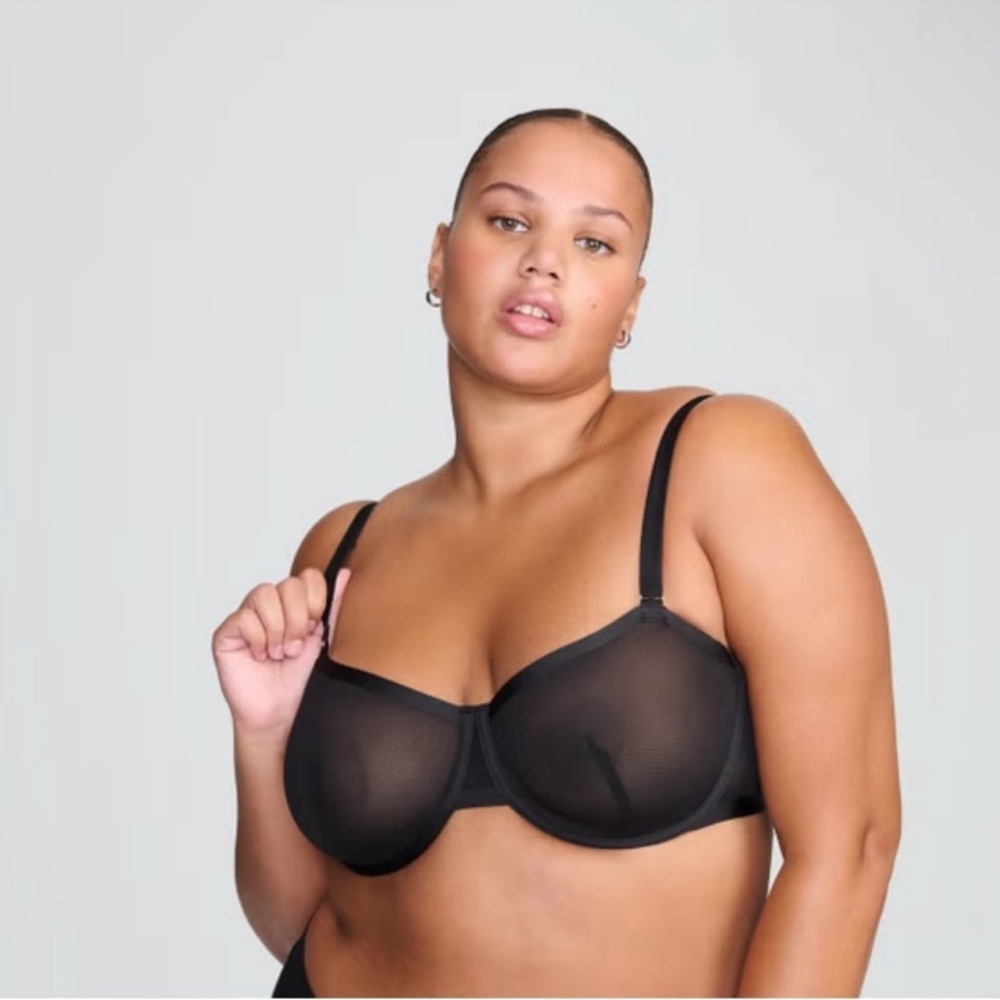 CUUP Black Sheer Underwire Balcony Bra